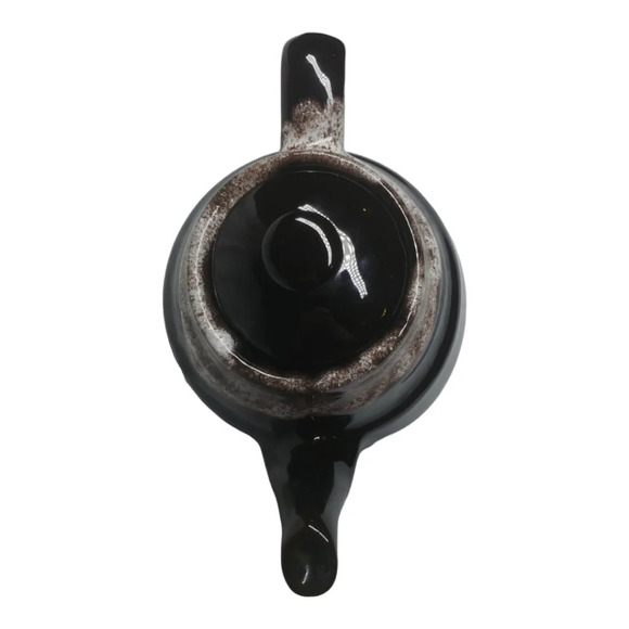 Vintage Hamilton Royal Canadian Pottery  two-tone brown glazed teapot - Picture 6 of 10